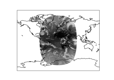 Reprojecting images from a Geostationary projection
