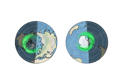 Plotting the Aurora Forecast from NOAA on Orthographic Polar Projection