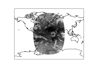 Reprojecting images from a Geostationary projection