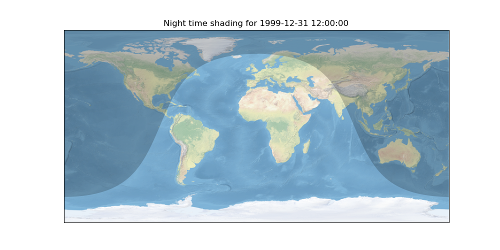 Night time shading for 1999-12-31 12:00:00