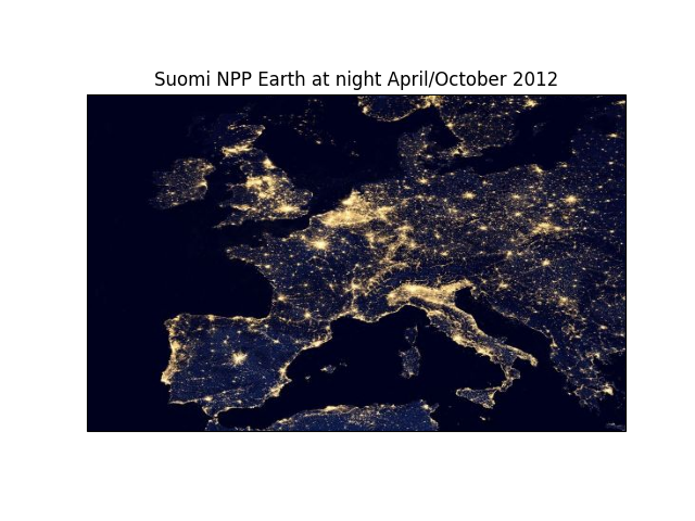 Suomi NPP Earth at night April/October 2012